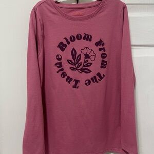 🎀 Cat & Jack Girls Long Sleeve Shirt Pink Size L